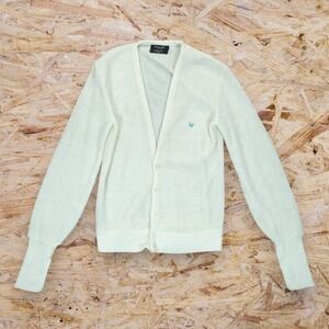 Vintage 80'S Christian Dior Monsieur Cardigan Mother of Pearl‎ Buttons Medium
